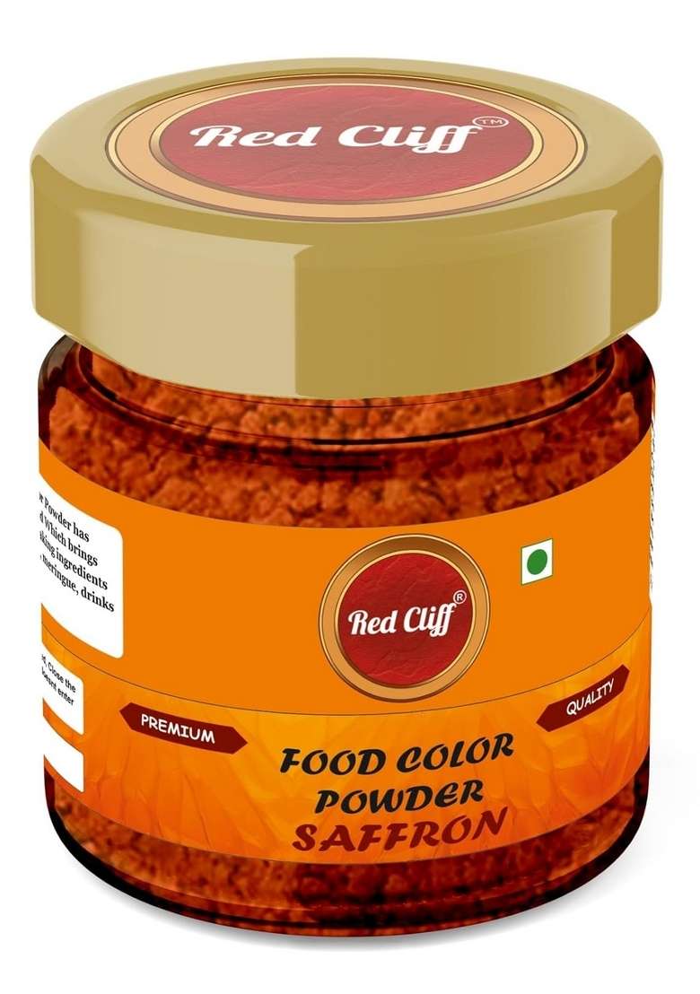 Red Cliff Edible Saffron Food Colour Powder | Vibrant Natural For Baking Cake Decorating Cooking 20G - Indya