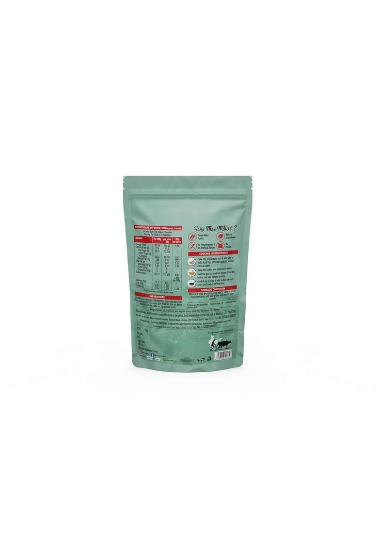 Me Millets Millet Pancake Mix 150G X 2 Caramel Vanilla Raspberry Sweetness Of Jaggery No Maida Wheat Preservatives Vegetarian Eggless Healthy Breakfast For Family Jain Friendly - Indya
