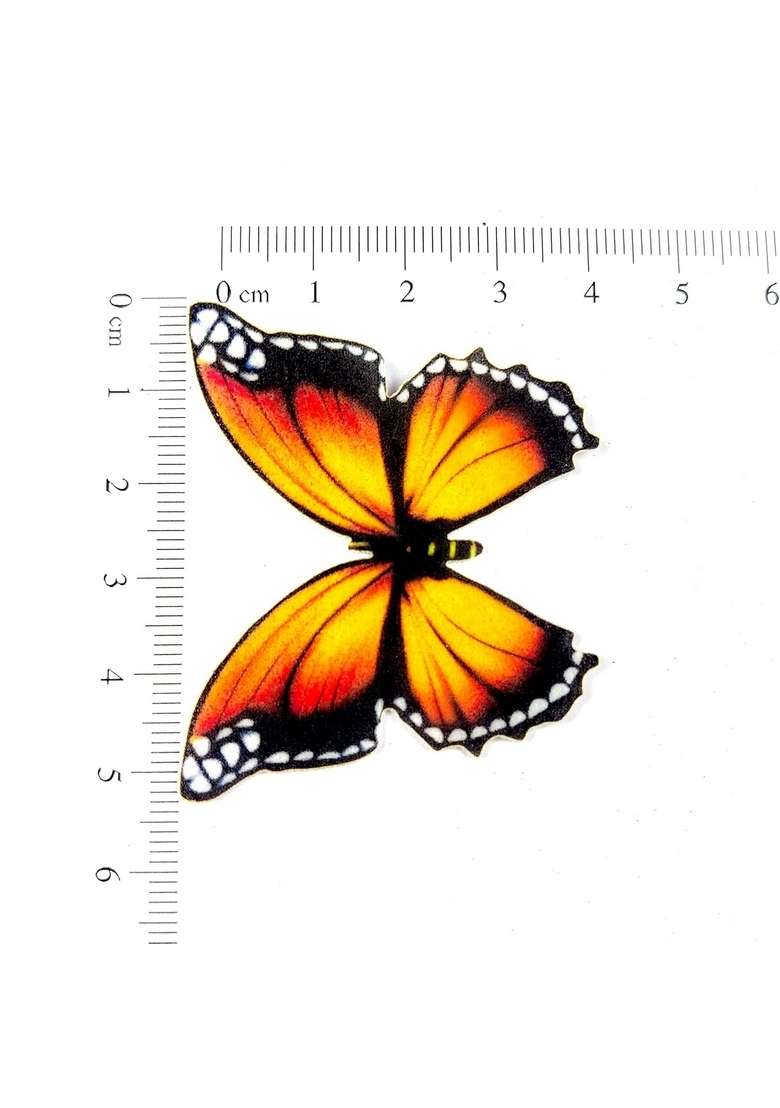 Tastycrafts Pre Cut Wafer Paper Butterflies I Cake Topping Décor Edible Stick On Decorations For Cupcake And Pastry Vibrant Butterfly Medium 16 Pcs Wpc 017 - Indya