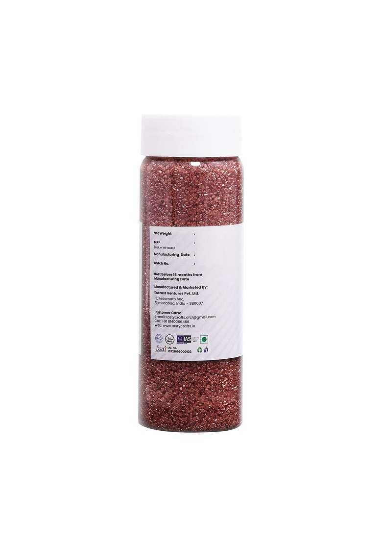 Encrust Ventures Tastycrafts Sparkling Sugar For Cake Decor Edible Sprinkle Decorations Coloured Confectionery Add Colorful Effect 125 Gm Bronze - Indya