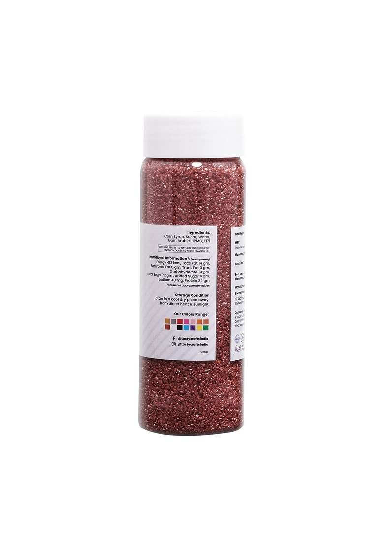 Encrust Ventures Tastycrafts Sparkling Sugar For Cake Decor Edible Sprinkle Decorations Coloured Confectionery Add Colorful Effect 125 Gm Bronze - Indya