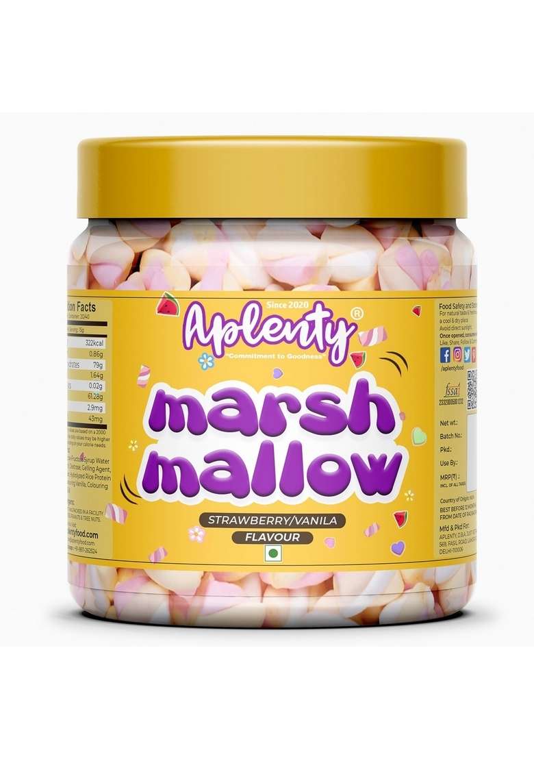 Tastify Aplenty Vegan Twist Marshmallows Candy 175 Gms 80 Pieces ~ Assorted Fruit Flavour Pure Veg Twisted Shape Marshmallow - Indya