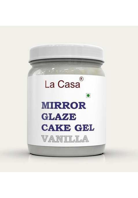 La Casa Edible Glazing Gel | Vanilla Flavour Ideal For Cake Icing Decoration Garnishing 350G