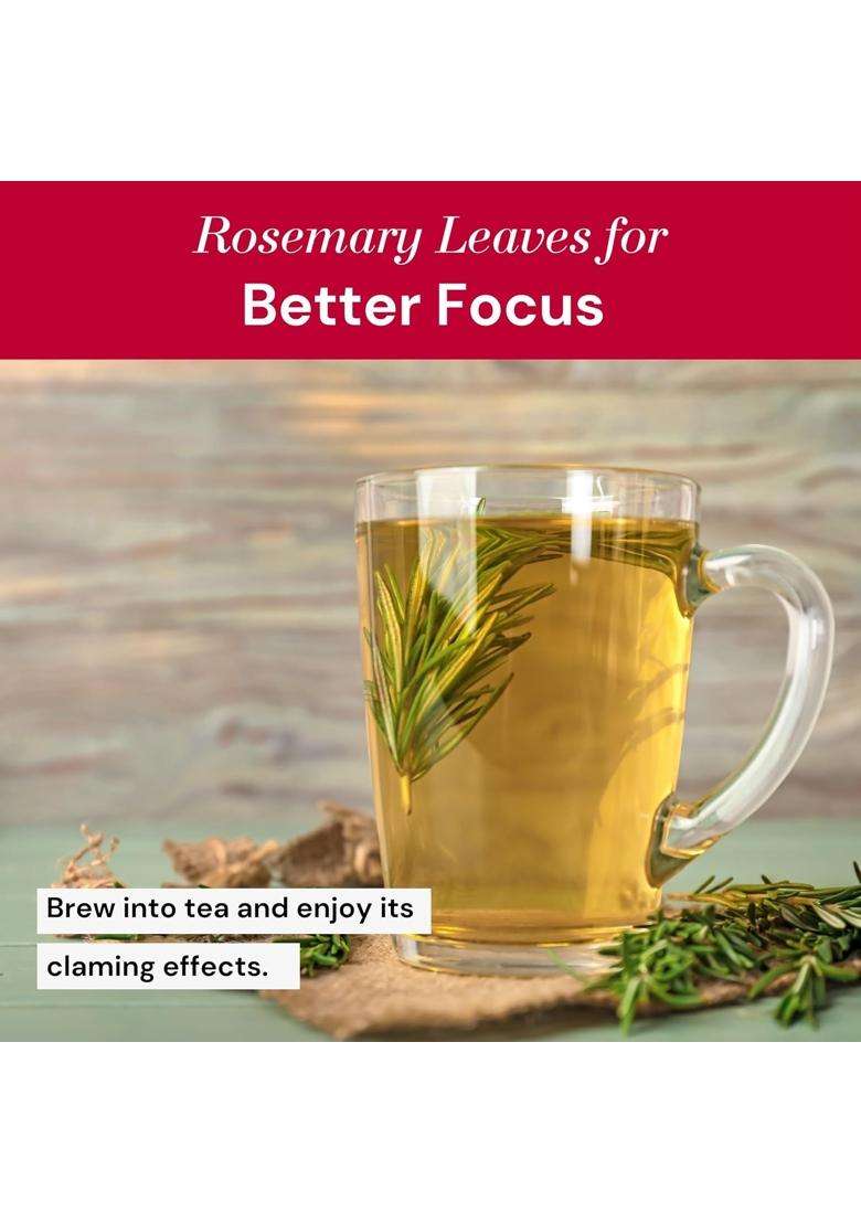 The 99 Herbs Company Premium Dried Rosemary Leaves 100 Grams Free Mist Spray | Imported For Hair Growth Skin Care Cooking Natural No Artificial Colors - Indya