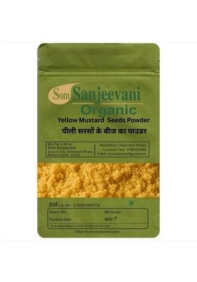 Somsanjeevani Organic Som Sanjeevani Sun Dried Yellow Mustard Seeds Powder 100G Perfect For Indian Cooking Natural असली With 50G Mulani Mitti
