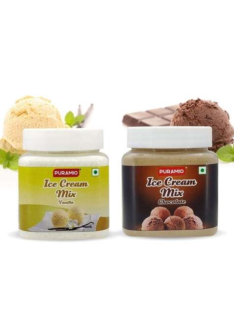 Puramio Icecream Mix Combo Vanilla Chocolate 250G Each