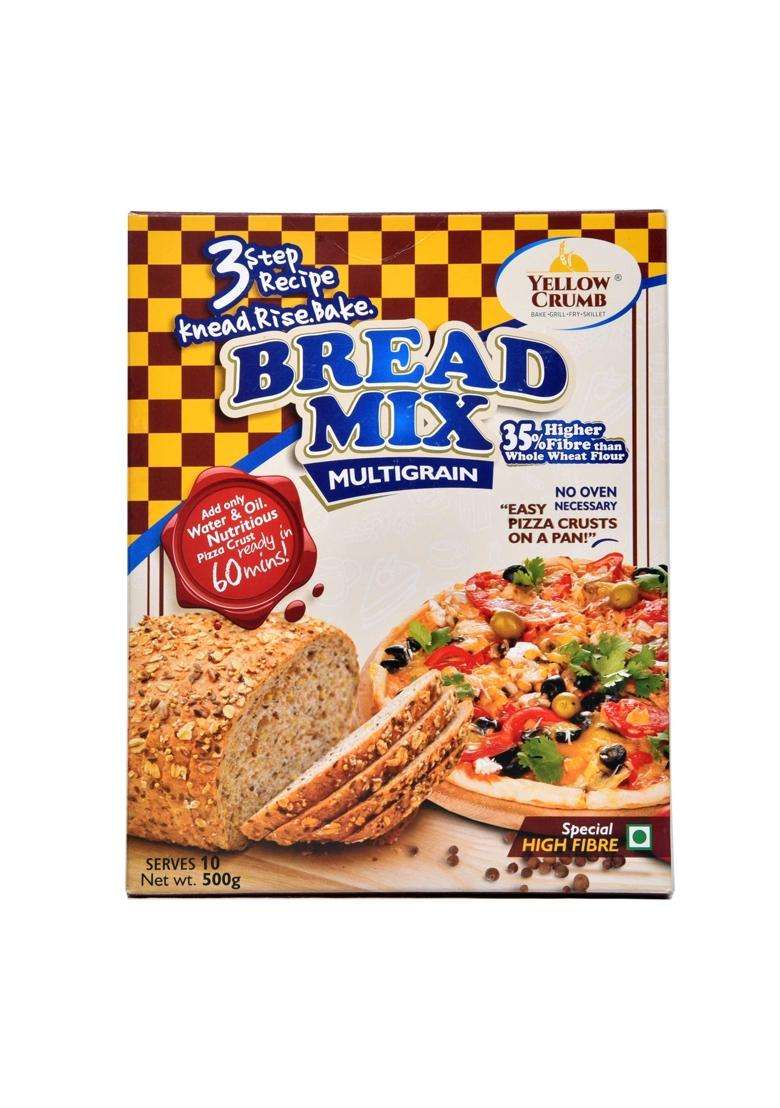 Yellow Crumb Multigrain Bread Pizza Mix 500G High Fiber - Indya