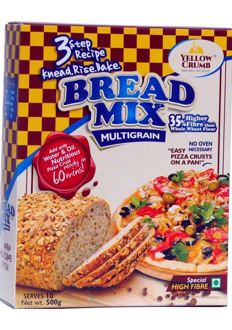 Yellow Crumb Multigrain Bread Pizza Mix 500G High Fiber - Indya