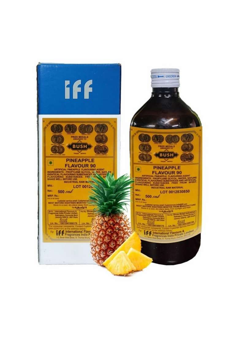 Nottacia Iff Bush Delicious Pineapple Flavour No 1 � 500Ml Food Grade Essence For Cakes Ice Creams Desserts Confectionery Beverages Baking Savory Recipes - Indya