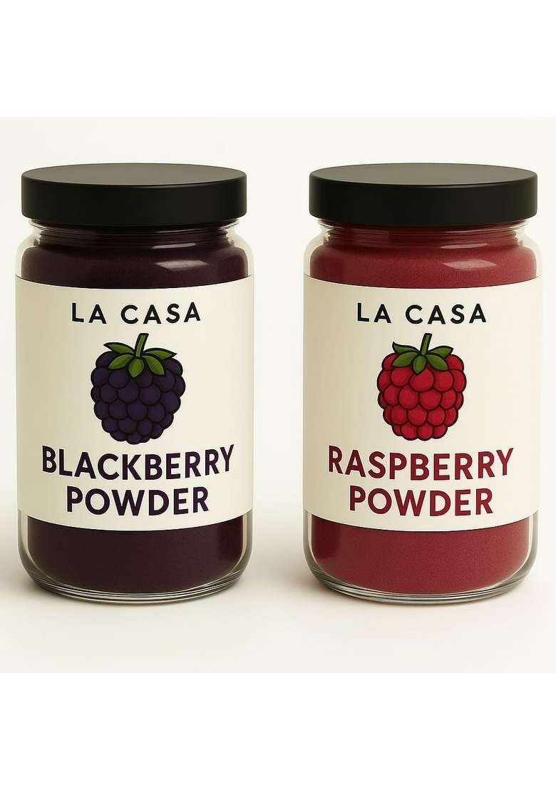 La Casa Blackberry And Raspberry Powder – Superfood Berry Blend Antioxidant Rich Vegan Non Gmo Perfect For Smoothies Yogurt Baking 2X10G - Indya