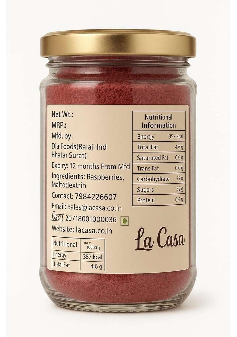 La Casa Blackberry And Raspberry Powder – Superfood Berry Blend Antioxidant Rich Vegan Non Gmo Perfect For Smoothies Yogurt Baking 2X10G - Indya