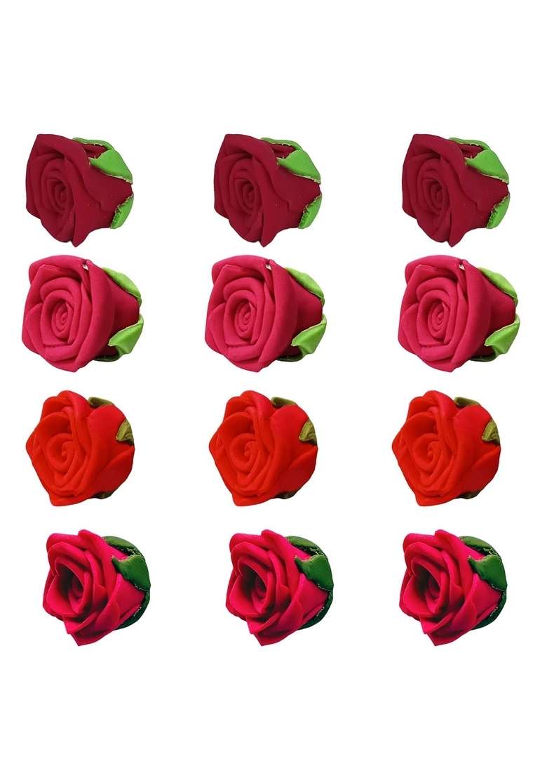 Confect Edible Rose Toppers – Pack Of 12 Roses For Cake Cupcake Doughnut Decorating Elegant Ombre Floral Desserts Vegan Dairy Free Palm Oil - Indya