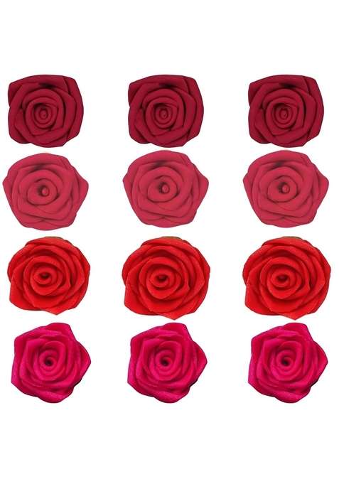 Confect Edible Rose Toppers – Pack Of 12 Roses For Cake Cupcake Doughnut Decorating Elegant Ombre Floral Desserts Vegan Dairy Free Palm Oil