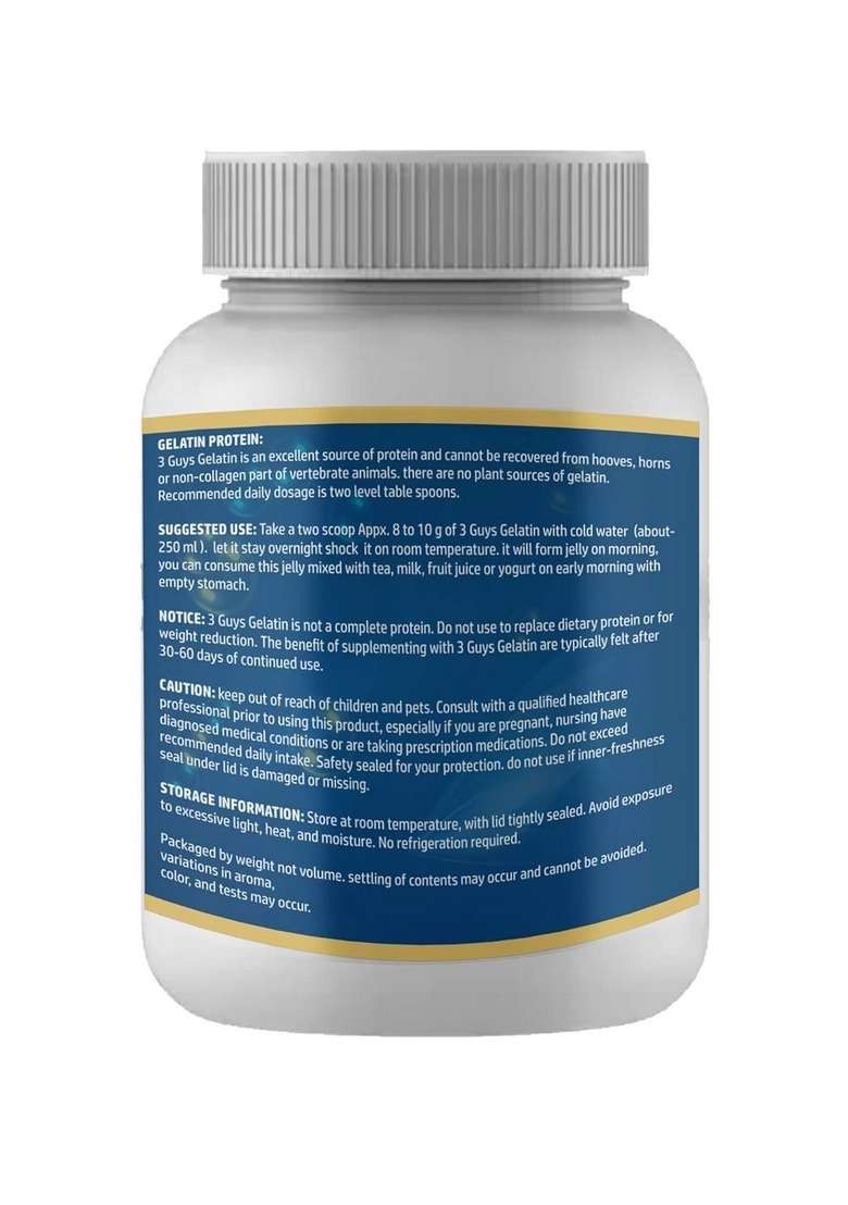 3 Guys Fit Healthy Happy Gelatin Powder For Joint Pain 300 Gram - Indya