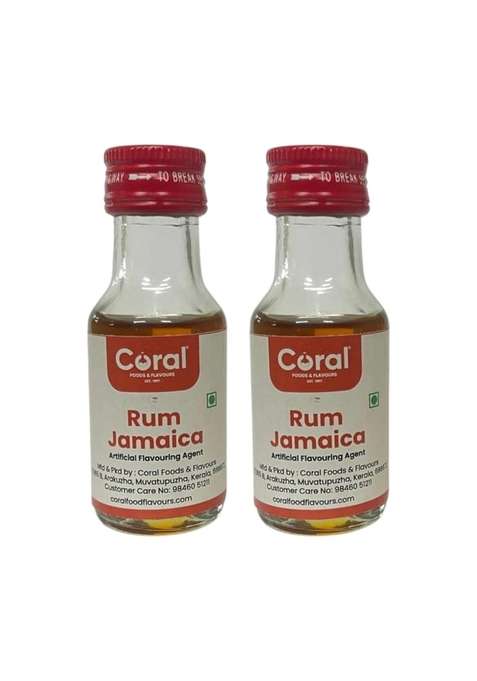 Excel Enterprises Coral Rum Jamica Food Essence | 25Ml Bottle For Baking Desserts And Confectionery |Pack Of 3