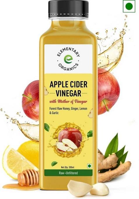 Elementary Organics Raw Unfiltered Apple Cider Vinegar With Ginger Garlic Lemon Forest Honey Vinegar&nbsp;&nbsp; 300 Ml
