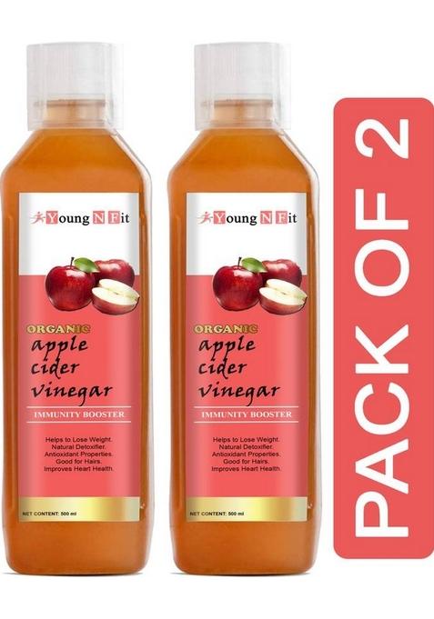 Young N Fit Organic Apple Cider Vinegar With Mother For Weight Loss Sa399 Vinegar&nbsp;&nbsp; 2 X 500 Ml