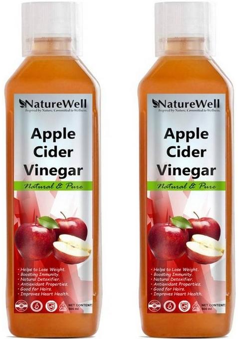 Naturewell Organic Apple Cider With Strand Of Mother Not From Concentrate Vinegar&nbsp;&nbsp; 2 X 500 Ml