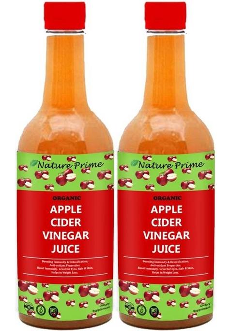 Nature Prime Organic Apple Cider Vinegar With Mother For Weight Loss Sa110 Vinegar&nbsp;&nbsp; 2 X 500 Ml