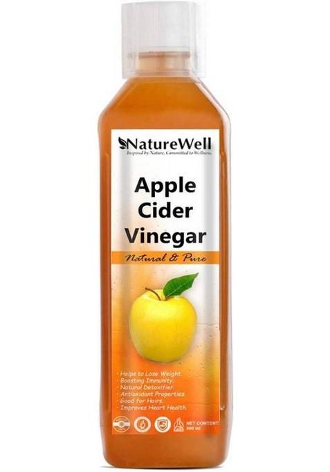 Naturewell Organic Apple Cider Vinegar Raw Unfiltered With Mother 500Ml Or Ultra Vinegar&nbsp;&nbsp; 500 Ml