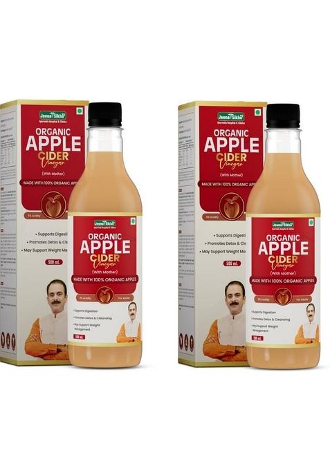 Jeena Sikho Organic Apple Cider Vinegar With Mother | Detox Health Tonic&nbsp;&nbsp; 2 X 500 Ml