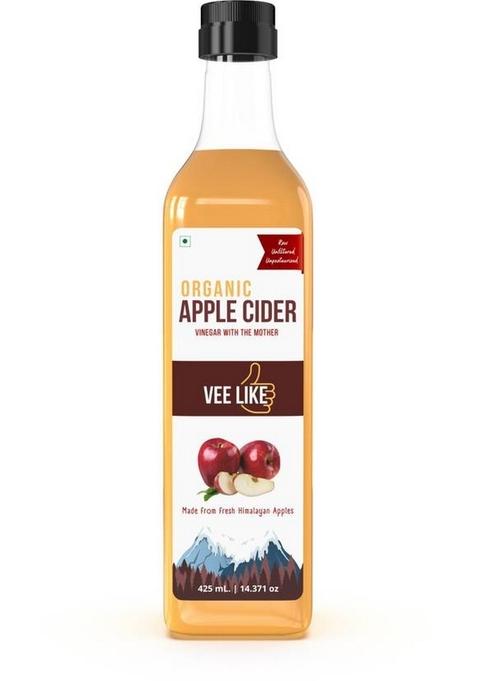 Vee Like Organic Apple Cider Vinegar With Natural Mother Of Vinegar&nbsp;&nbsp; 425 Ml