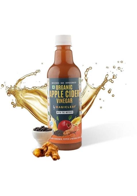 Magic Leaf Organic Apple Cider Vinegar Turmeric Black Pepper Stevia Acv With Mother Vinegar&nbsp;&nbsp; 500 Ml