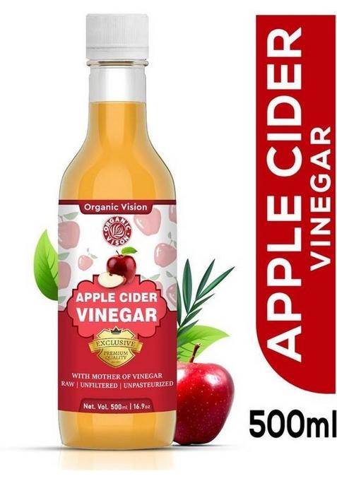 Organicvison Best 500Ml Apple Cider Vinegar For Weight Management Vinegar&nbsp;&nbsp; 500 Ml