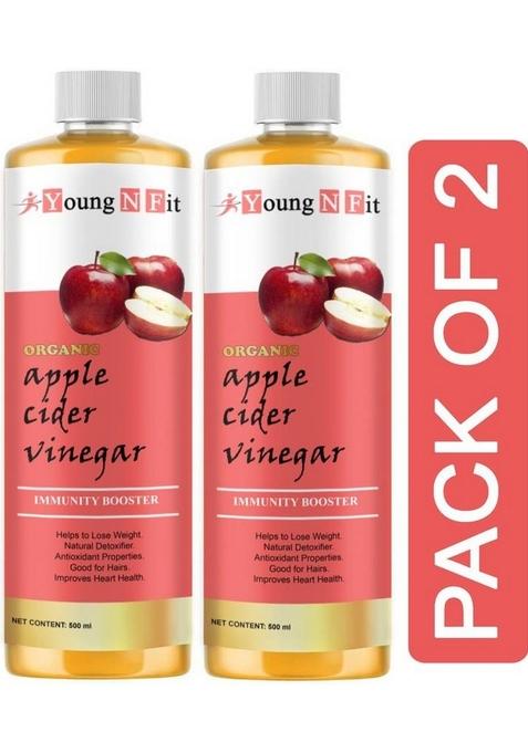 Young N Fit Organic Apple Cider Vinegar With Mother For Weight Loss Sa414 Vinegar&nbsp;&nbsp; 2 X 1000 Ml