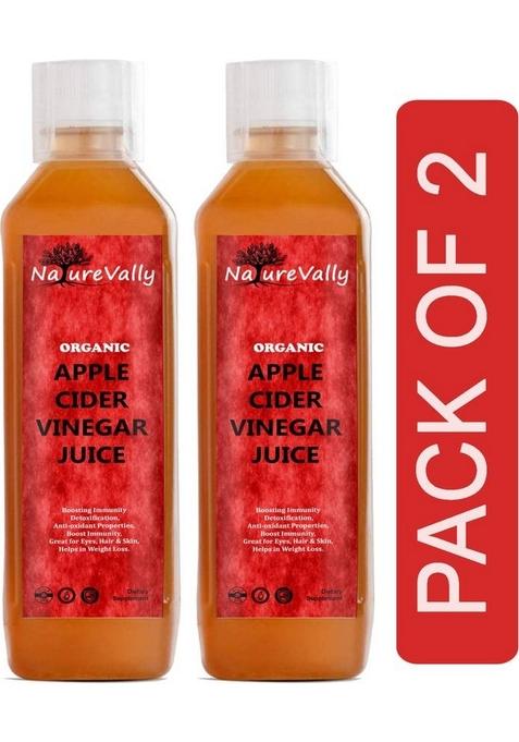 Naturevally Organic Apple Cider Vinegar With Mother For Weight Loss Sa381 Vinegar&nbsp;&nbsp; 2 X 500 Ml