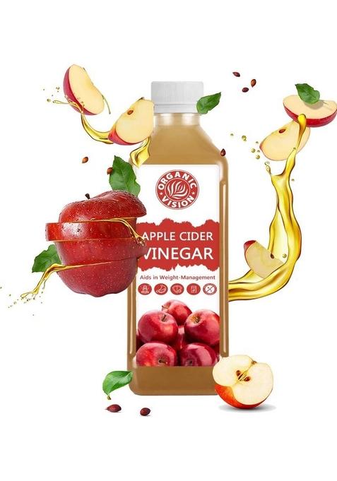 Organicvison Natural Apple Cider Vinegar 500 Ml With Mother Raw Unrefined Vinegar&nbsp;&nbsp; 0 5 L