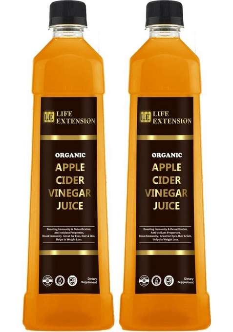 Life Extension Apple Cider Vinegar With Mother For Weight Loss S38 Premium Vinegar&nbsp;&nbsp; 2 X 500 Ml