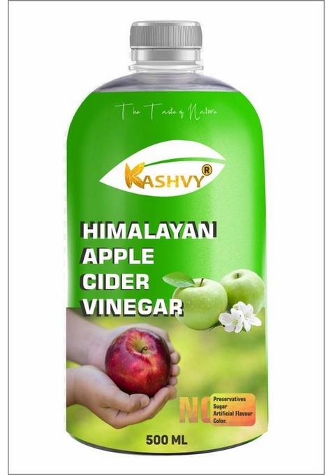 Kashvy Himalayan Organic Apple Cider Vinegar With Mother Of |100 Pure| 1 Year Matured Acv |Raw Unfiltered And Unpasteurized|Helps Boost Immunity 500 Ml Vinegar&nbsp;&nbsp;