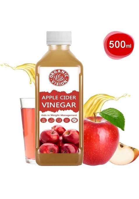 Organic Vision Apple Cider Vinegar Helps Weight Loss Improve Blood Sugar Level Vinegar&nbsp;&nbsp; 500 Ml