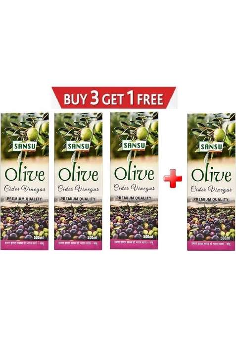 Sansu Olive Vinegar | Buy 3 Get 1 Free Vinegar&nbsp;&nbsp; 4 X 500 Ml