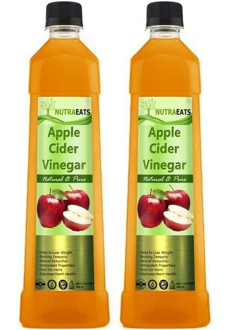 Nutraeats Pro Apple Cider Vinegar With Mother P Pack Of 2 Vinegar&nbsp;&nbsp; X 500 Ml