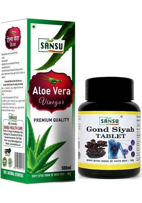 Sansu Health Care Gond Siyah 60 Tab Aleovera Vinegar 500Ml Vinegar&nbsp;&nbsp; 500 Ml