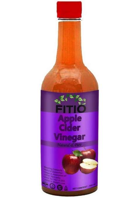 Fitio Nutrition Organic Apple Cider Vinegar With Mother For Weight Loss Q Vinegar&nbsp;&nbsp; 500 Ml