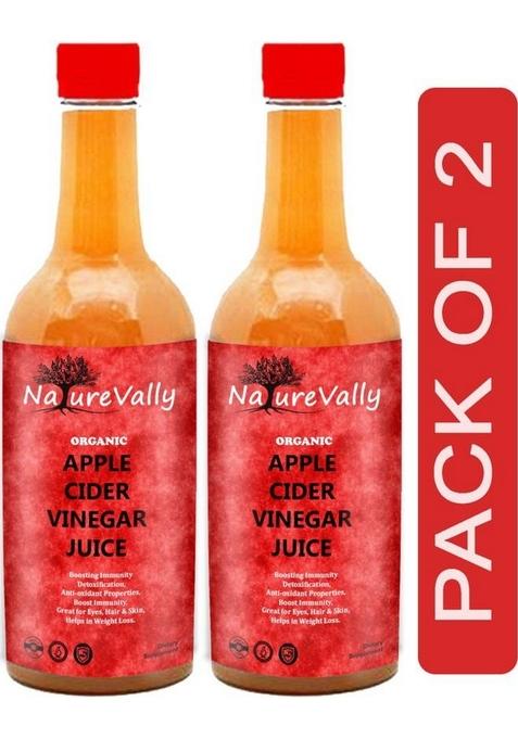 Naturevally Organic Apple Cider Vinegar With Mother For Weight Loss Sa348 Vinegar&nbsp;&nbsp; 2 X 500 Ml
