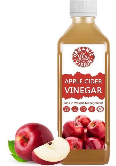 Organic Vision Apple Cider Vinegar For Weight Loss With Mother Unfiltered And Undiluted Vinegar&nbsp;&nbsp; 500 Ml
