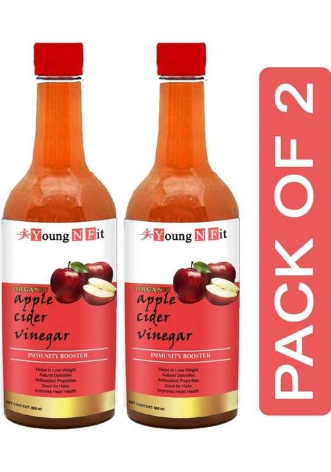 Young N Fit Organic Apple Cider Vinegar With Mother For Weight Loss Sa421 Vinegar&nbsp;&nbsp; 2 X 500 Ml