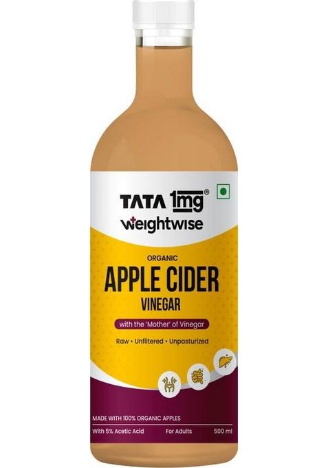 Tata 1Mg Weightwise Organic Acv|“Mother Of Vinegar” | Healthy Weight Wellbeing Vinegar&nbsp;&nbsp; 500 Ml