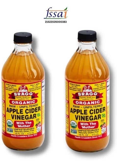 Bragg Organic Apple Cider Vinegar With The Mother Raw Unfiltered Vinegar&nbsp;&nbsp; 2 X 473 Ml