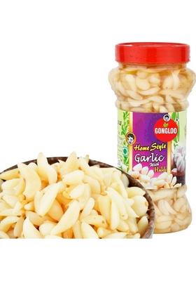 Gongloo Garlic Vinegar Pickle | Lehsun Ka Achar Tangy Spicy Condiment Pickle&nbsp;&nbsp; 400 G