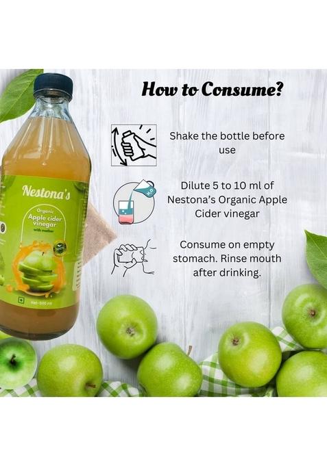 Nestona Organic Apple Cider Vinegar 500 Ml Pack Of 2&nbsp;&nbsp; 2 X