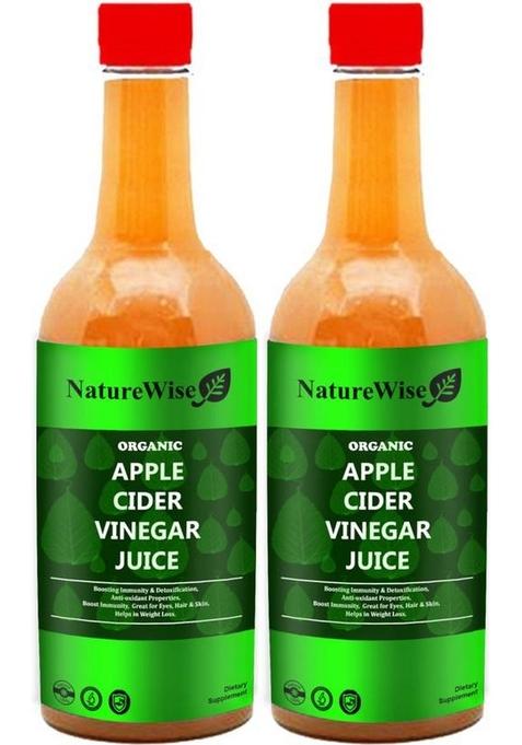 Naturewise Organic Apple Cider Vinegar With Mother For Weight Loss Sa271 Vinegar&nbsp;&nbsp; 2 X 500 Ml