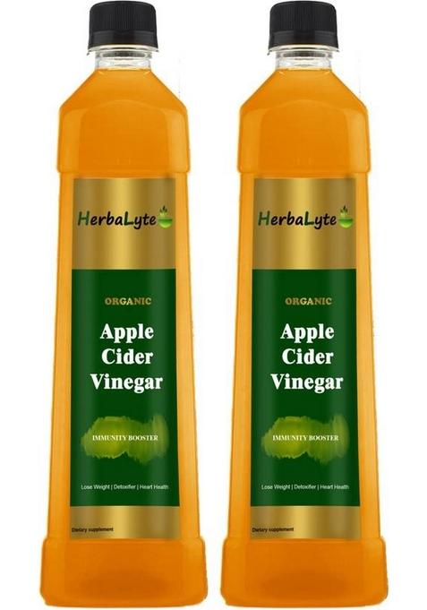 Herbalyte Organic Apple Cider Vinegar With Strand Of Mother Q8 Vinegar&nbsp;&nbsp; 2 X 500 Ml