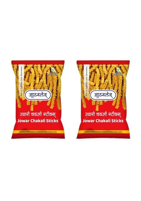 Athavale'S Jowar Chakli Sticks | Millet Namkeen Tea Time Snacks 2 Packs Of 200 G