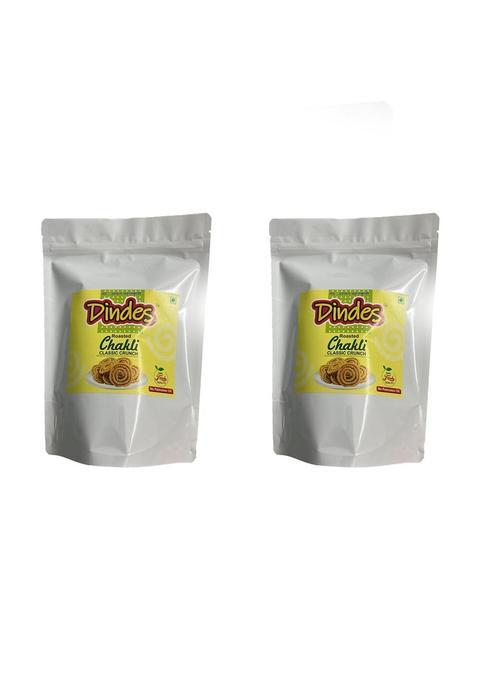 Dindes Food And Products Chakli Bhajani (Roasted) Pack Of 2 Classic Crunch (500Gm) | Ready To Eat Snacks Authentic Maharashtrian Delicious Namkeen For Make Your Tea Time Best Palmoil Free