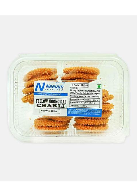 Neelam Foodland Yellow Moong Dal Chakli, Traditional Indian Spiral Snack, Crispy Crunchy Snacks, 500Gms